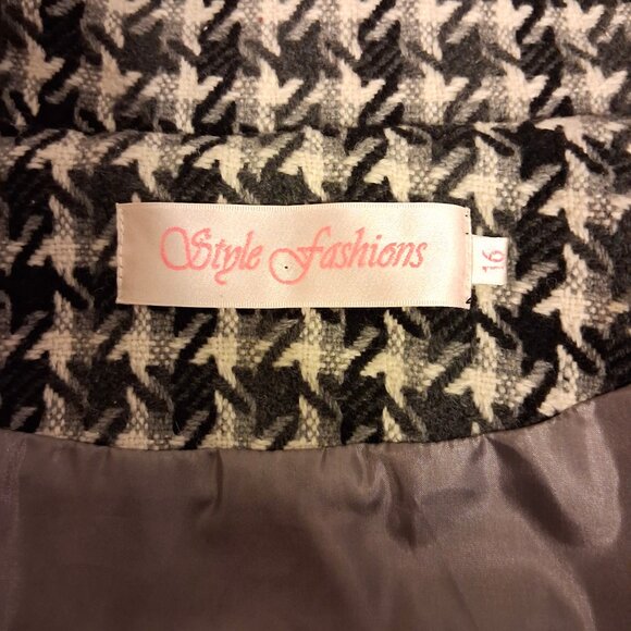 NEW Women’s Gray Black Double-Breasted Lined Trench Coat Winter Outerwear 16 XL - Picture 10 of 10